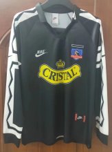 1995 Colo-Colo Away Black Retro Soccer Jersey Long Sleeve