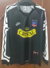 1995 Colo-Colo Away Black Retro Soccer Jersey Long Sleeve
