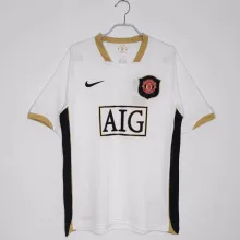 06-07  Man United White Retro Jersey