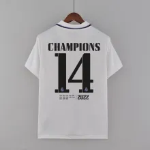 22/23 Real Madrid Home Jersey With Champions 14 1:1 Quality Fan Version