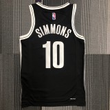 NBA Men 75th Anniversary Brooklyn Nets Black #10 SIMMONS Jersey High Quality Name and Number Print