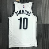 NBA Men 75th Anniversary Brooklyn Nets White #10 SIMMONS Jersey High Quality Name and Number Print