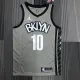 NBA Men Brooklyn Nets Grey with Jordan Logo #10 SIMMONS Jersey High Quality Name and Number Print