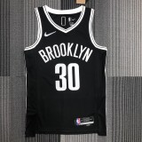 NBA Men 75th Anniversary Brooklyn Nets Black #30 Curry Jersey High Quality Name and Number Print
