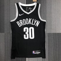 NBA Men 75th Anniversary Brooklyn Nets Black #30 Curry Jersey High Quality Name and Number Print