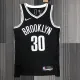 NBA Men 75th Anniversary Brooklyn Nets Black #30 Curry Jersey High Quality Name and Number Print