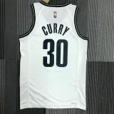 NBA Men 75th Anniversary Brooklyn Nets White #30 CURRY Jersey High Quality Name and Number Print