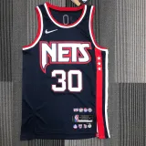 NBA Season 2022 75th Anniversary Brooklyn Nets Black #30 CURRY Jersey High Quality Name and Number Print
