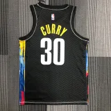NBA Men Season 2021 Brooklyn Nets Black City #30 CURRY Jersey High Quality Name and Number Print