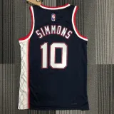 NBA Season 2022 75th Anniversary Brooklyn Nets Black #10 SIMMONS Jersey High Quality Name and Number Print