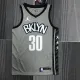 NBA Men Brooklyn Nets Grey with Jordan Logo #30 CURRY Jersey High Quality Name and Number Print