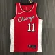 NBA Men 75th Anniversary Season 2022 Chicago Bulls Red #11 DEROZAN Jersey High Quality Name and Number Print