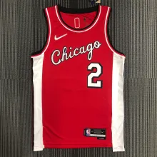 NBA Men 75th Anniversary Season 2022 Chicago Bulls Red #2 BALL Jersey High Quality Name and Number Print
