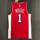 NBA Men 75th Anniversary Season 2022 Chicago Bulls Red #1 ROSE Jersey High Quality Name and Number Print