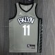 NBA Men 75th Anniversary Brooklyn Nets Grey with Jordan Logo #11 IRVING Jersey High Quality Name and Number Print