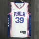 NBA Men 75th Anniversary Season 2022 Philadelphia 76ers White V-neck  #39 HOWARD Jersey High Quality Name and Number Print