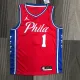 NBA Men Philadelphia 76ers Red #1 HARDEN Jersey with Jordan Logo High Quality Name and Number Print