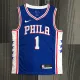 NBA Men Philadelphia 76ers Blue #1 HARDEN Jersey High Quality Name and Number Print