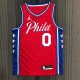 NBA Men Philadelphia 76ers Red #0 MAXEY Jersey with Jordan Logo High Quality Name and Number Print