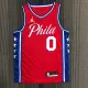 NBA Men Philadelphia 76ers Red #0 MAXEY Jersey with Jordan Logo High Quality Name and Number Print