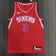 NBA Men Philadelphia 76ers Red  #3 IVERSON Jersey High Quality Name and Number Print