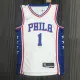 NBA Men 75th Anniversary Season 2022 Philadelphia 76ers White V-neck  #1 HARDEN Jersey High Quality Name and Number Print