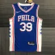 NBA Men 75th Anniversary Season 2022 Philadelphia 76ers Blue V-neck  #39 HOWARD Jersey High Quality Name and Number Print