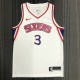 NBA Men Philadelphia 76ers White V-neck  #3 IVERSON Jersey High Quality Name and Number Print