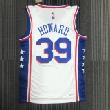 NBA Men 75th Anniversary Season 2022 Philadelphia 76ers White V-neck  #39 HOWARD Jersey High Quality Name and Number Print