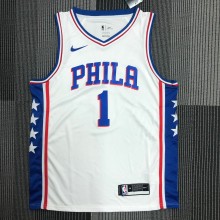 NBA Men Philadelphia 76ers White #1 HARDEN Jersey High Quality Name and Number Print