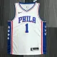 NBA Men Philadelphia 76ers White #1 HARDEN Jersey High Quality Name and Number Print