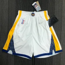 NBA Men 75th Anniversary Season 2022 Golden State Warriors Mexico Version White Pant High Quality Name and Number Print