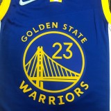 NBA Men 75th Anniversary Golden State Warriors Blue V-neck #23 GREEN Jersey High Quality Name and Number Print