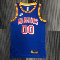 NBA Men Golden State Warriors Retro Blue #00 KUMINGA Jersey High Quality Name and Number Print