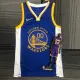 NBA Men 75th Anniversary Golden State Warriors Blue V-neck #00 KUMINGA Jersey High Quality Name and Number Print