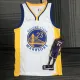 NBA Men 75th Anniversary Golden State Warriors White V-neck #23 GREEN Jersey High Quality Name and Number Print