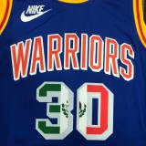 NBA Men Season 2022 Golden State Warriors Mexico Version Retro Blue #30 CURRY Jersey High Quality Name and Number Print
