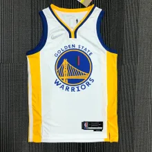NBA Men 75th Anniversary Season 2022 Golden State Warriors Mexico Version White #11 THOMPSON Jersey High Quality Name and Number Print