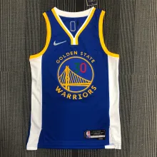 NBA Men 75th Anniversary Season 2022 Golden State Warriors Mexico Version Blue #30 CURRY Jersey High Quality Name and Number Print