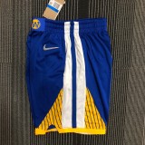 NBA Men 75th Anniversary Season 2022 Golden State Warriors Mexico Version Blue Pant High Quality Name and Number Print
