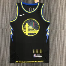NBA Men 75th Anniversary Season 2022 Golden State Warriors Mexico Version Black #11 THOMPSON Jersey High Quality Name and Number Print
