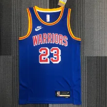 NBA Men Golden State Warriors Retro Blue #23 GREEN Jersey High Quality Name and Number Print