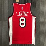 NBA Men 75th Anniversary Season 2022 Chicago Bulls Red #8 LAVINE Jersey High Quality Name and Number Print