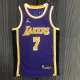 NBA Season 2022 75th Anniversary Los Angeles Lakers with Jordan Logo Purple Round Neck #7 ANTHONY Jersey High Quality Name and Number Print