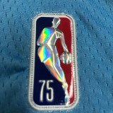 NBA Season 75th Anniversary Memphis Grizzlies Blue with Jordan Logo #12 MORANT Jersey High Quality Name and Number Print
