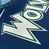 NBA Men 75th Anniversary Minnesota Timberwolves Blue #0 RUSSELL Jersey High Quality Name and Number Print