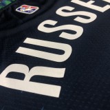 NBA Men 75th Anniversary Minnesota Timberwolves Blue #0 RUSSELL Jersey High Quality Name and Number Print