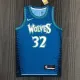 NBA Men 75th Anniversary Minnesota Timberwolves Blue #32 TOWNS Jersey High Quality Name and Number Print