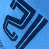 NBA Season 75th Anniversary Memphis Grizzlies Blue with Jordan Logo #12 MORANT Jersey High Quality Name and Number Print