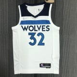 NBA Men 75th Anniversary Minnesota Timberwolves White #32 TOWNS Jersey High Quality Name and Number Print